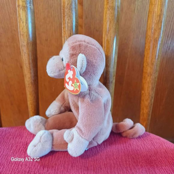 TY Beanie Baby Bongo the brown monkey 4th gen hang tag and third gen. tush tag - Picture 4 of 8